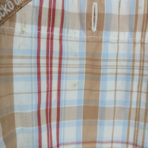 Vtg ECKO UNLIMITED SHIRT MEN XL MADRAS PLAID SHORT SLEEVE Pre Owned - Picture 8 of 16